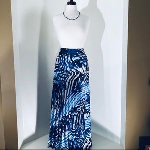 Chico Maxi pleated multicolored skirt; size 3